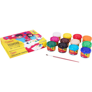 Jovi Pack con 12 Botes de Tempera 35ml - Mezclables - Para Papel