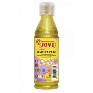 Jovi Glitter Tempera Liquida Base Agua 250ml - Particulas de Purpurina - Excelente Rendimiento - Secado Rapido - Fluidez Optima