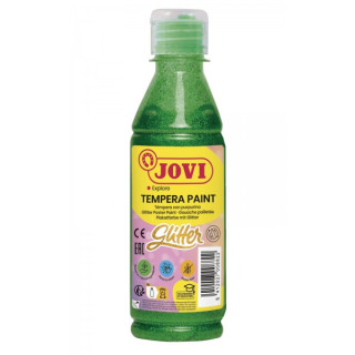 Jovi Glitter Tempera Liquida Base Agua 250ml - Particulas de Purpurina - Excelente Rendimiento - Secado Rapido - Fluidez Optima