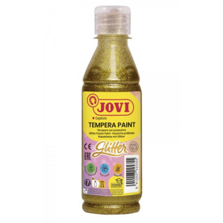 Jovi Glitter Tempera Liquida Base Agua 250ml - Particulas de Purpurina - Excelente Rendimiento - Secado Rapido - Fluidez Optima