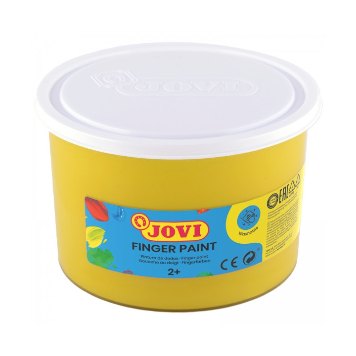 Jovi Finger Paint Bote de 500ml Pintura de Dedos - Ingredientes Naturales - Colores Mezclables - Textura Gelatinosa - Lavable -