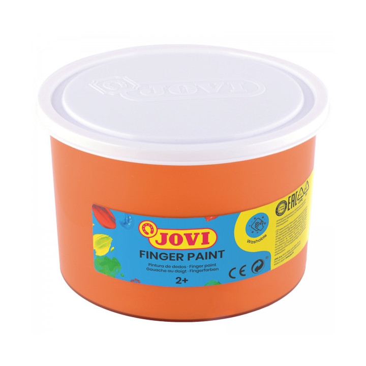 Jovi Finger Paint Bote de 500ml Pintura de Dedos - Ingredientes Naturales - Colores Mezclables - Textura Gelatinosa - Lavable -