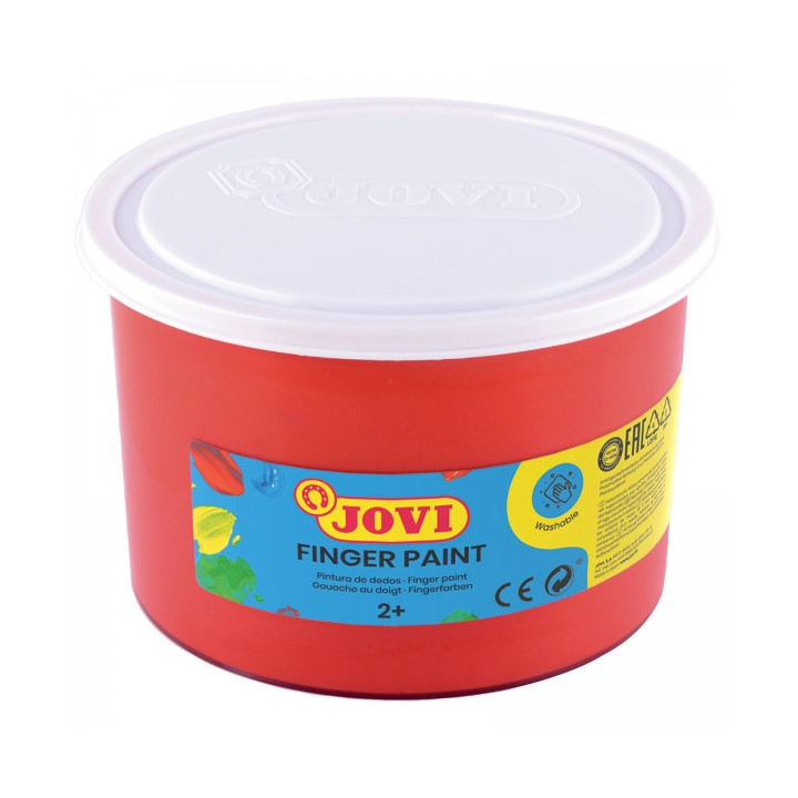 Jovi Finger Paint Bote de 500ml Pintura de Dedos - Ingredientes Naturales - Colores Mezclables - Textura Gelatinosa - Lavable -