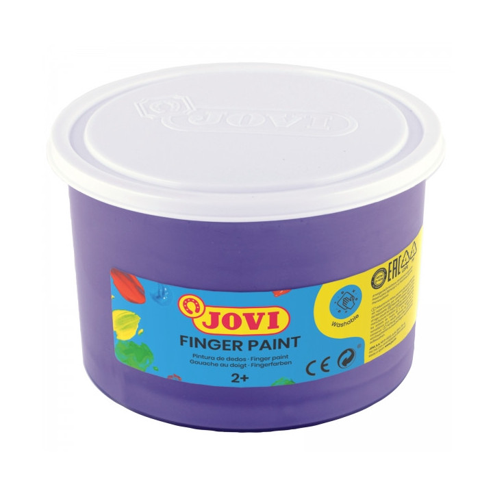 Jovi Finger Paint Bote de 500ml - Ingredientes Naturales - Colores Mezclables - Textura Gelatinosa - Lavable - Color Morado
