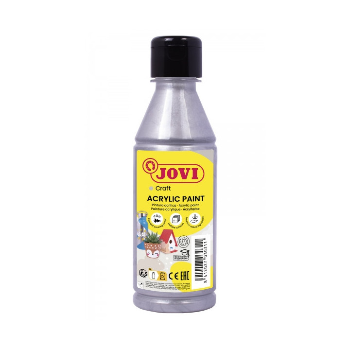 Jovi Jovidecor Acryl Pintura Acrilica Satinada - Alto Poder Cubriente - Facil Aplicacion - Resistente al Agua y Jabon - Color G