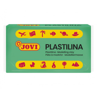 Jovi Caja de 30 Pastillas de Plastilina 50gr - Muy Moldeable - No Se Seca - sin Gluten - Inocua  - Color Verde