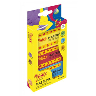 Jovi Pack de 3 Pastillas de Plastilina 50gr - No Se Seca - Sin Gluten - Facil de Moldear - Libre de Alergenos - No Toxica - Col