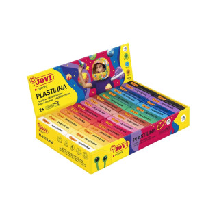 Jovi Expositor de 30 Pastillas de Plastilina 50gr - 100% Vegetal - Muy Moldeable - No Se Seca - Colores Mezclables - Colores Su