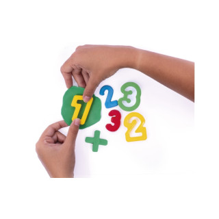 Jovi Modelling Accesories Pack de 11 Moldes Numeros + 1 Pieza para Extraccion - Moldes de Corte de Plastico para Plastilina - C