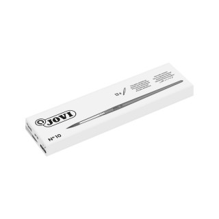 Jovi Pinceles Artisticos Pelo Poney Nº 10 - Pelo Natural - Mango de Madera - Calibre 00 al 12 - Punta Redonda - Pelo Suave - C