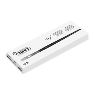 Jovi Pinceles Artisticos Planos Pelo de Cerda Nº 16 - Pelo Natural - Mango de Madera - Punta Plana - Pelo Duro - Color Varios