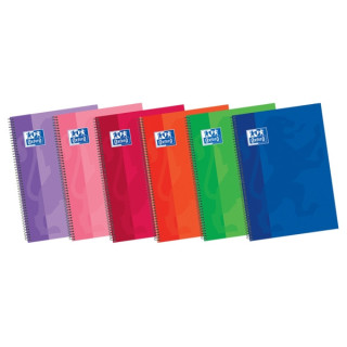 Oxford School Classic Write&Erase Fº Cuaderno Espiral - Tapa Extradura Resistente - 1 Linea con Margen - 80 Hojas - Colores Su