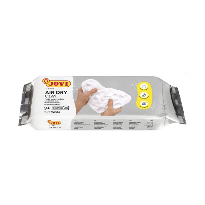 Jovi Air Dry Pasta para Modelar 500gr - Endurecible al Aire - Tacto Fresco - Facil de Moldear - Multi-Superficie - Secado en 24