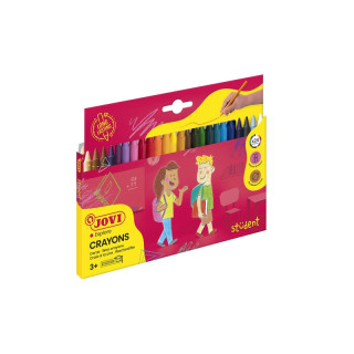 Jovi Crayons Student Estuche de 24 Ceras - Resistentes - No Manchan - Agradables de Rayar - Acabado Brillante - Gran Duracion -
