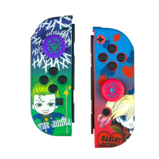 FR-TEC Joker & Harley Quinn Pack para Mando Nintendo Switch de Carcasa Rigida + Grips - Mejora el agarre y la Sensacion de Tact