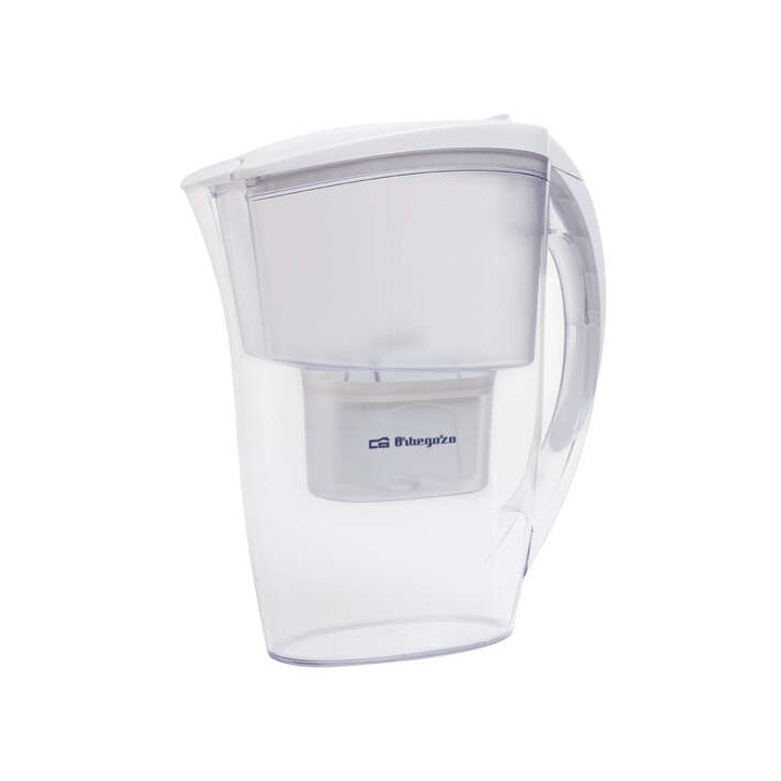 Orbegozo JR 3025 Jarra Purificadora de Agua - Tres Cartuchos Filtrantes - Capacidad Total de 2.4 Litros - Indicador de Vida del