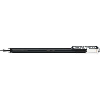 Pentel Mattehop Boligrafo de Bola - Punta 1mm - Trazo 0.5mm - Tinta de Gel Opaca - Fabricado con 55% de Materiales Reciclados -