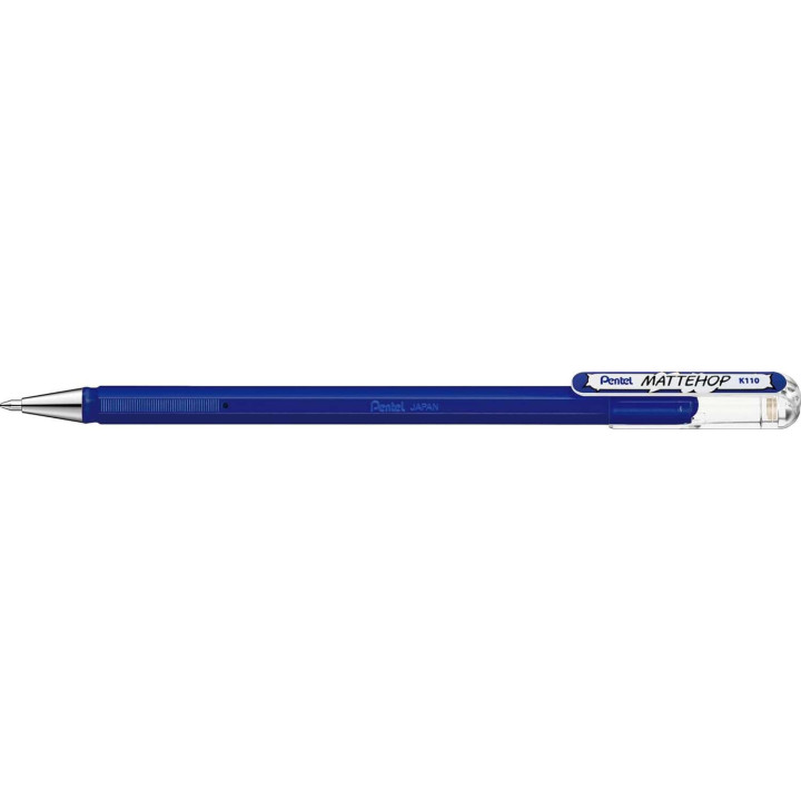Pentel Mattehop Boligrafo de Bola - Punta 1mm - Trazo 0.5mm - Tinta de Gel Opaca - Fabricado con 55% de Materiales Reciclados -