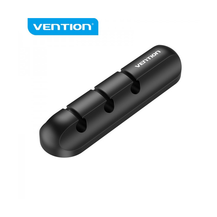 Vention Pack de 2 Organizadores de Cables en Espiral - 5 Puertos - Color Negro