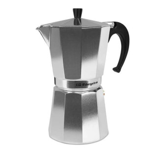 Orbegozo KF 1200 Cafetera Italiana de Aluminio Prepara 12 Tazas de Cafe Aromatico y Exquisito Mango Ergonomico - Valvula de Seg