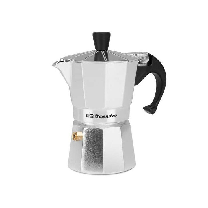Orbegozo KF 200 Cafetera de Aluminio - Disfruta de Momentos Inolvidables con tu Cafe Favorito - Capacidad para 2 Tazas - Mango