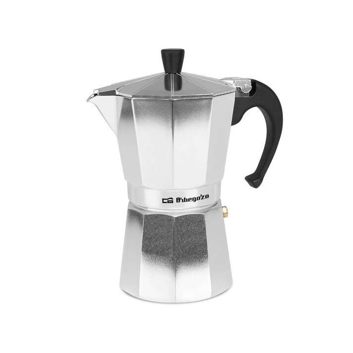 Orbegozo KF 600 Cafetera Italiana Placentera y Segura - Capacidad para 6 Tazas - Mango Ergonomico - Valvula de Seguridad - Faci