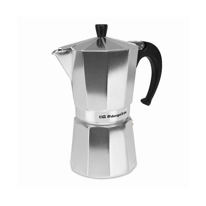Orbegozo KF 900 Cafetera de Aluminio para 9 Tazas - Mango Ergonomico - Valvula de Seguridad - Facil Limpieza - Disfruta de tu C