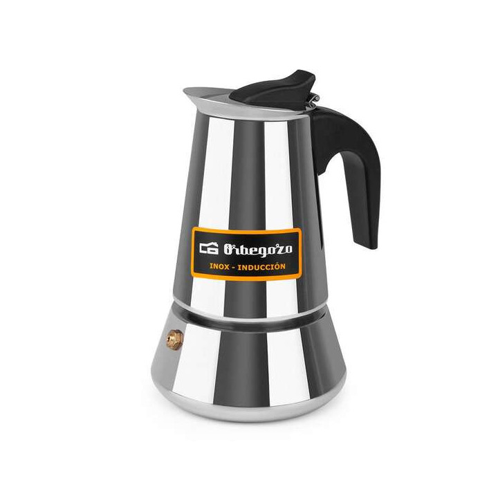 Orbegozo KFI 460 Cafetera de Acero Inoxidable Resistente y Versatil - Capacidad para 4 Tazas - Apta para Todo Tipo de Fuegos -