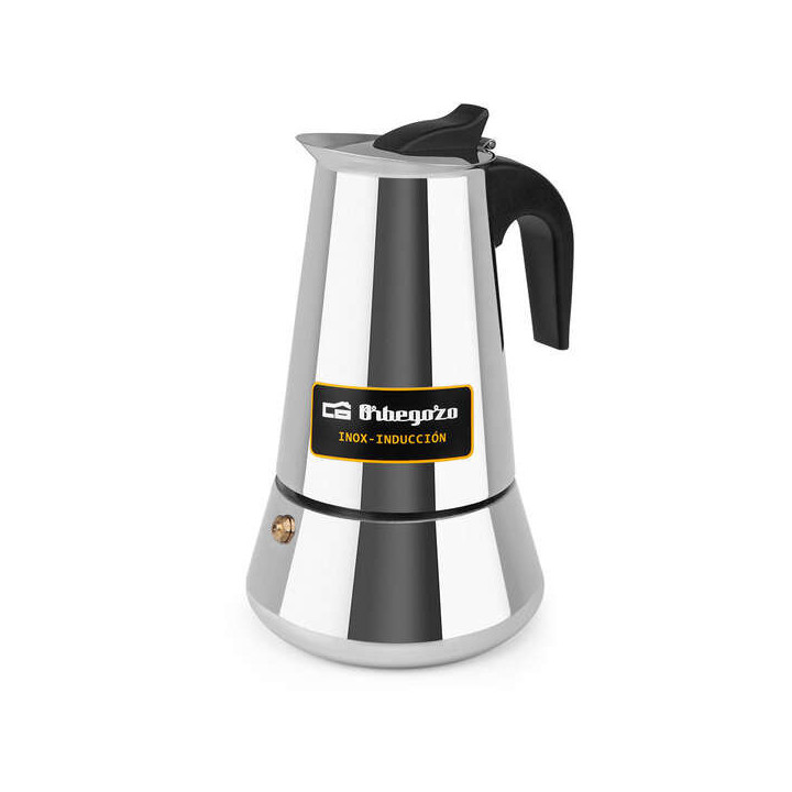 Orbegozo KFI 660 Cafetera Italiana de Acero Inoxidable - Capacidad para 6 Tazas - Compatible con Diferentes Tipos de Cocinas -