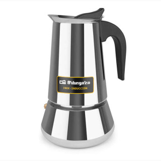 Orbegozo KFI 960 Cafetera de 9 Tazas para Disfrutar en Familia - Maximo Aroma en Cualquier Tipo de Fuego - Asa Ergonomica y Fac