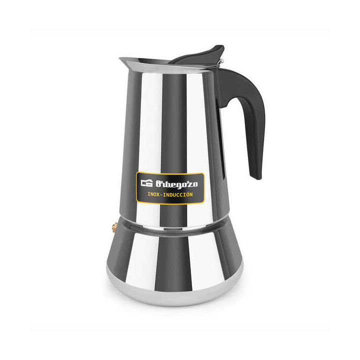 Orbegozo KFI 960 Cafetera de 9 Tazas para Disfrutar en Familia - Maximo Aroma en Cualquier Tipo de Fuego - Asa Ergonomica y Fac