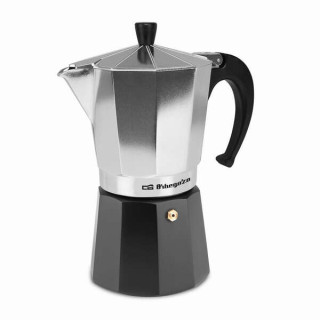 Orbegozo KFM 930 Cafetera de Aluminio Aromas en Familia - Capacidad para 9 Tazas - Utilizable en Cocinas a Gas - Electricas y V