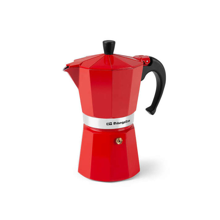 Orbegozo KFR 940 Cafetera de Aluminio - Prepara 9 Tazas de Cafe en Minutos - Compatible con Diferentes Tipos de Cocinas - Mango