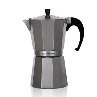 Orbegozo KFS 1220 Cafetera de Aluminio Silver - Prepara Cafe Creativo y Delicioso en Minutos - Capacidad para Seis Tazas - Asa