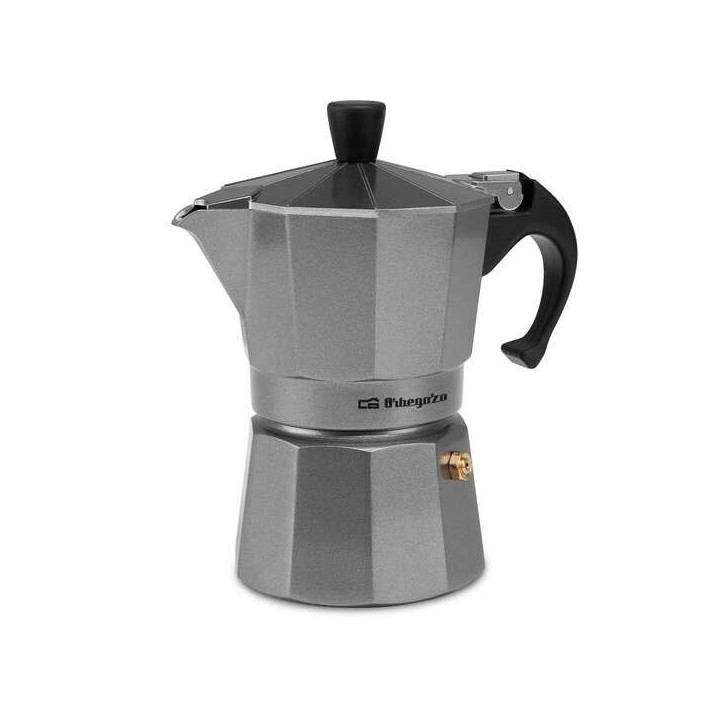Orbegozo KFS 320 Cafetera de Aluminio para 3 Tazas - Rapida - Eficiente y Segura - Ideal para Cocinas Electricas - a Gas o de V