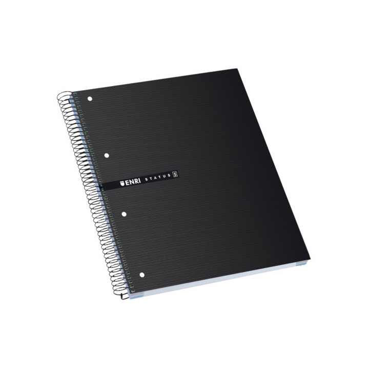 Enri Status A4+ Europeanbook - Tapa Extradura - 160 Hojas - Cuadricula 5x5 - Color Negro
