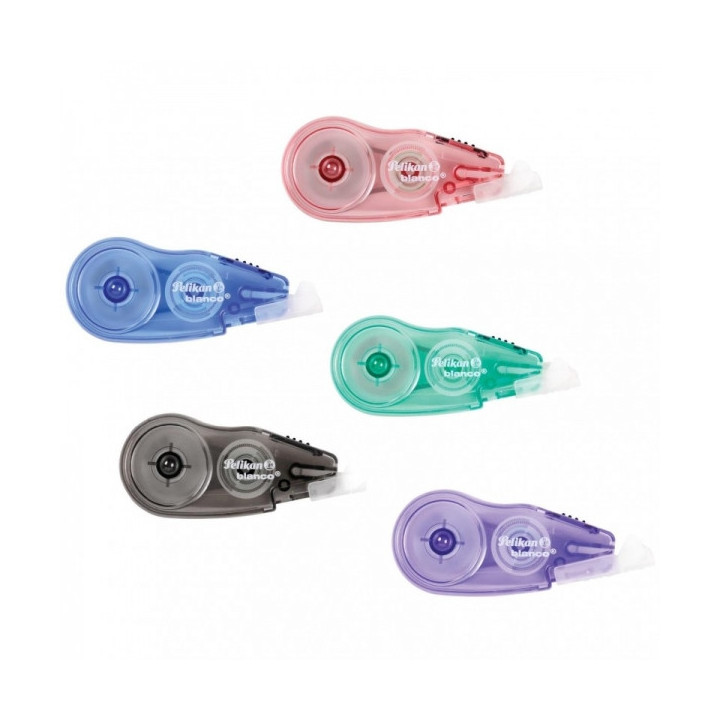 Pelikan Fancy Roller Mini Corrector 5mmx6m - Tapon para Proteger la Punta - Tornillo de Ajuste - Empuñadura de Goma Ergonomica