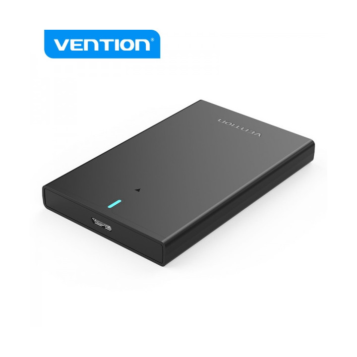 Vention Caja Externa para Disco Duro de 2.5" USB 3.0 a Micro USB Sin Tornillos - Color Negro
