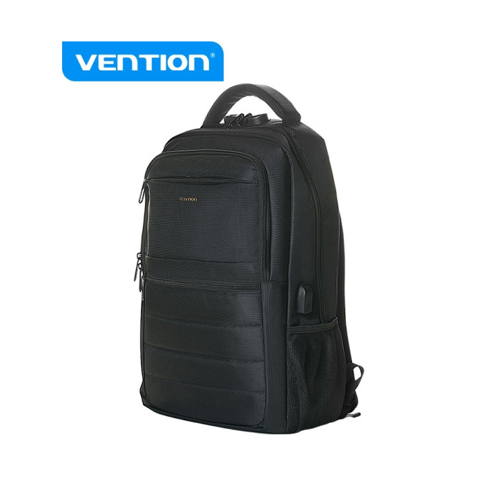 Vention Mochila TechPro SecurePack - Compatible con Portatiles hasta 17"- Puerto USB - Cremallera con Contraseña - Impermeable