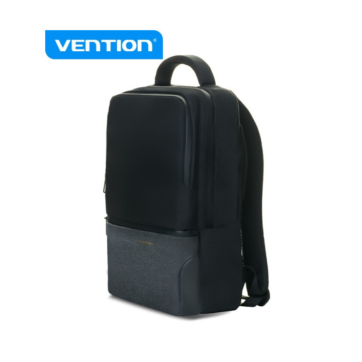 Vention Mochila Impermeable para Portatil - Tejido Oxford - Compartimento 15.6" - Color Negro