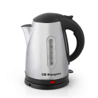 Orbegozo KT 6021 Hervidor de Agua Eficaz - Capacidad 1.7 Litros - Potencia 2200W - Base Giratoria sin Cable - Cuerpo de Acero I