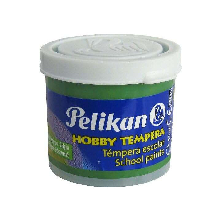 Pelikan Tempera Escolar Frasco 40ml - Facil de Lavar - Ideal para Actividades Escolares - Color Verde