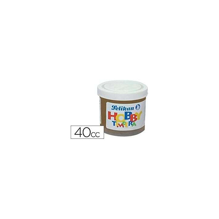 Pelikan Tempera Escolar Frasco 40ml - Ideal para Proyectos Escolares - Facil de Lavar - No Toxica - Color Siena Tostada