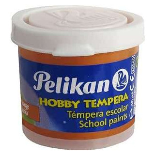 Pelikan Tempera Escolar Frasco 40ml - Facil de Lavar - Ideal para Actividades Escolares - Color Naranja