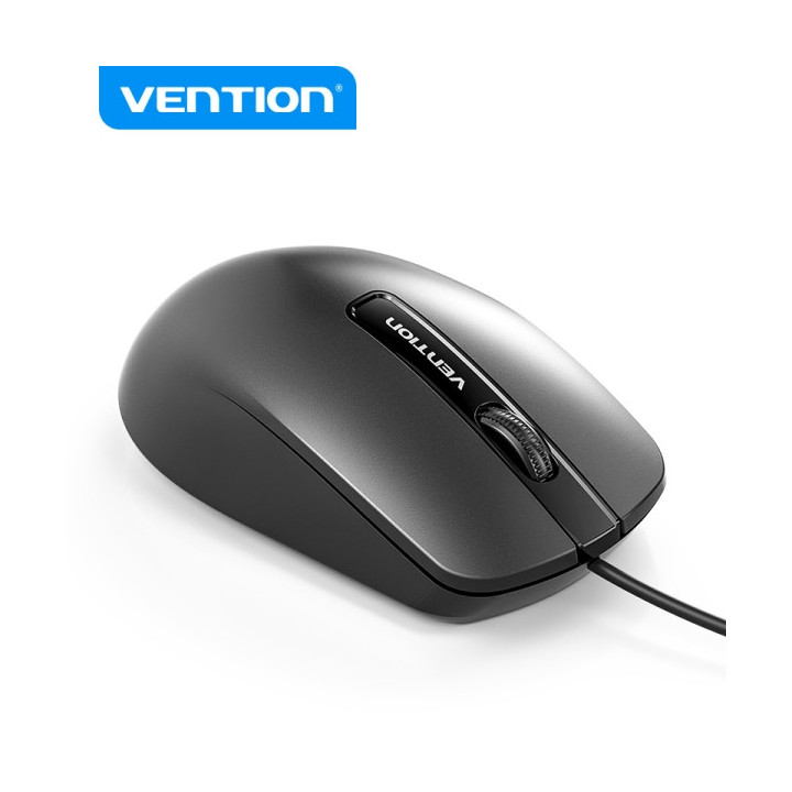 Vention KTA Raton USB-A - 3 Botones - DPI 1200 - Materiales PVC y ABD - Color Negro