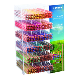 Lyra Graduate Expositor con 432 Lapices de Colores - Hexagonal - Color Negro