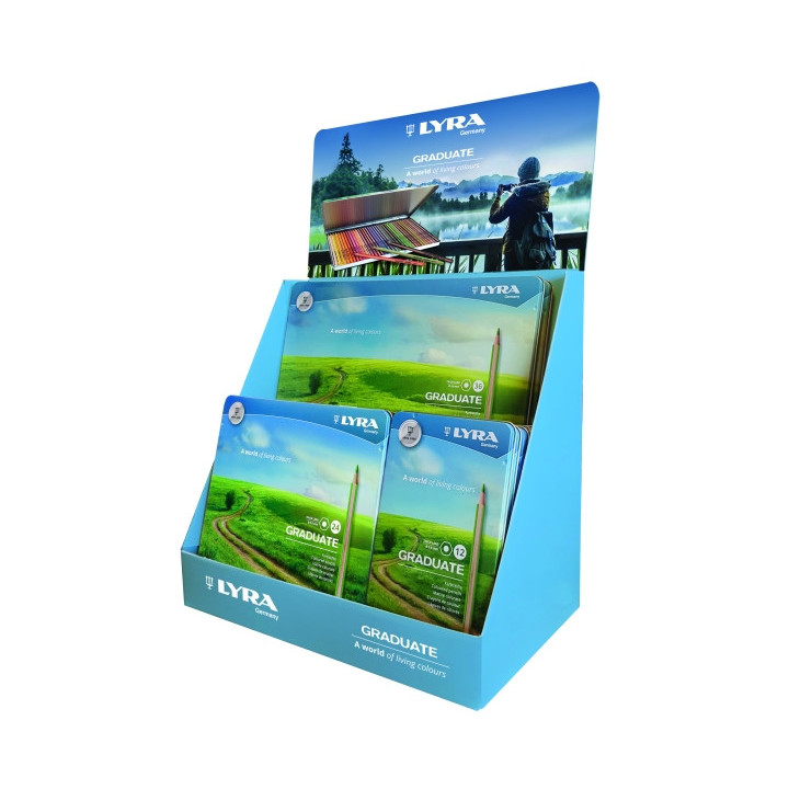 Lyra Graduate Expositor Lapices de Colores - Hexagonal - Color Negro