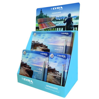 Lyra Graduate Expositor Lapices de Colores Acuarelables - Hexagonal - Colores Surtidos