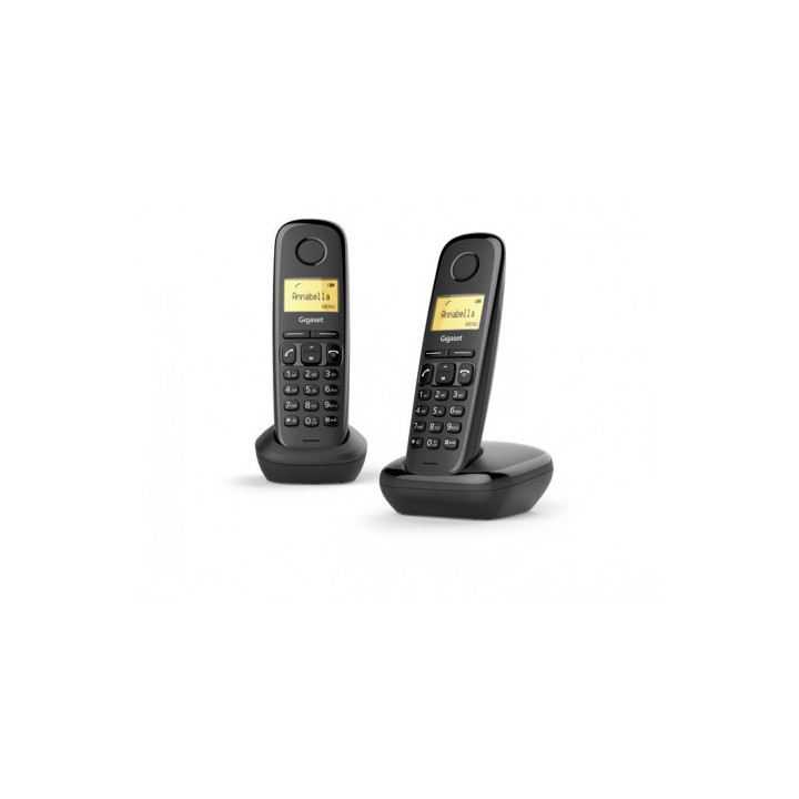 Gigaset A270 Duo Telefono Inalambrico Dect + 1 Supletorio - Identificador de Llamadas - Manos Libres - Control de Volumen - Col