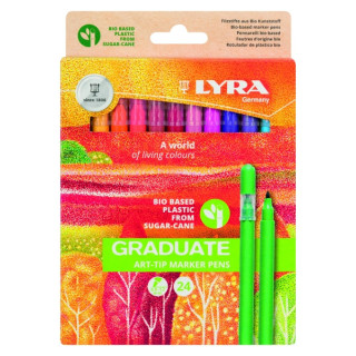 Lyra Graduate Art Tip Pack de 24 Rotuladores - Colores Surtidos